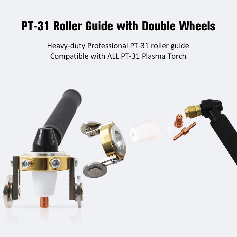 WeldingStop PT-31 Roller Guide Plasma Cutting Wheel Spacer Stand-off for Plasma Cutter Torch CUT40 CUT50D LGK40 LG40 PT-31 Roller Guide PK-1 - Image 4